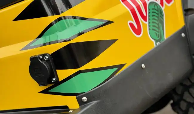 custom golf cart built for bring the juice