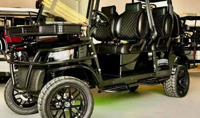 customized golf cart build in california for Fuentes brand